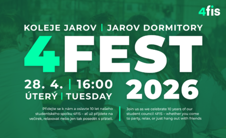/28.4./ 4FEST – Spolek 4FIS slaví na Jarově,  odpoledne plné kvalitní hudby a uvolněné atmosféry